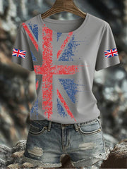 Women's UK Flag Printed T-shirt vetvanguards