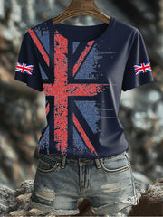 Women's UK Flag Printed T-shirt vetvanguards