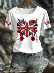 Women's UK Flag Printed T-shirt vetvanguards