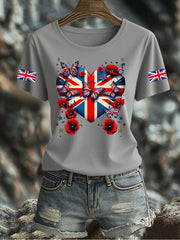 Women's UK Flag Printed T-shirt vetvanguards