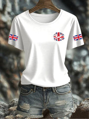 Women's UK Flag Printed T-shirt vetvanguards