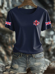 Women's UK Flag Printed T-shirt vetvanguards