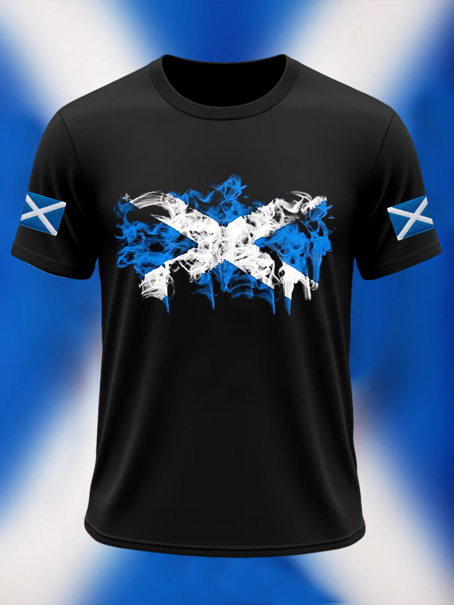 Men's Scotland Flag Proud The Brave Printed Casual Short Sleeve T-shirt vetvanguards
