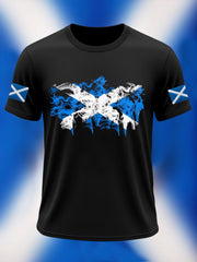 Men's Scotland Flag Proud The Brave Printed Casual Short Sleeve T-shirt vetvanguards