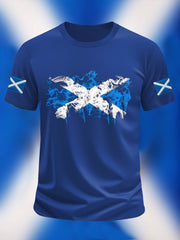 Men's Scotland Flag Proud The Brave Printed Casual Short Sleeve T-shirt vetvanguards
