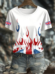 Women's UK Flag Printed T-shirt vetvanguards