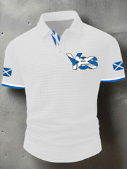 Men's Scotland Flag Proud The Brave Printed Casual Short Sleeve Top vetvanguards