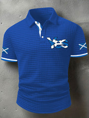Men's Scotland Flag Proud The Brave Printed Casual Short Sleeve Top vetvanguards