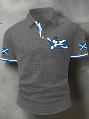 Men's Scotland Flag Proud The Brave Printed Casual Short Sleeve Top vetvanguards