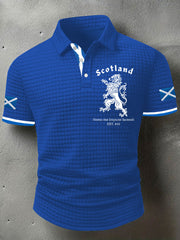 Men's Scotland Flag Proud The Brave Printed Casual Short Sleeve Top vetvanguards
