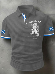 Men's Scotland Flag Proud The Brave Printed Casual Short Sleeve Top vetvanguards