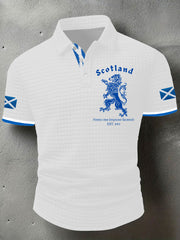 Men's Scotland Flag Proud The Brave Printed Casual Short Sleeve Top vetvanguards