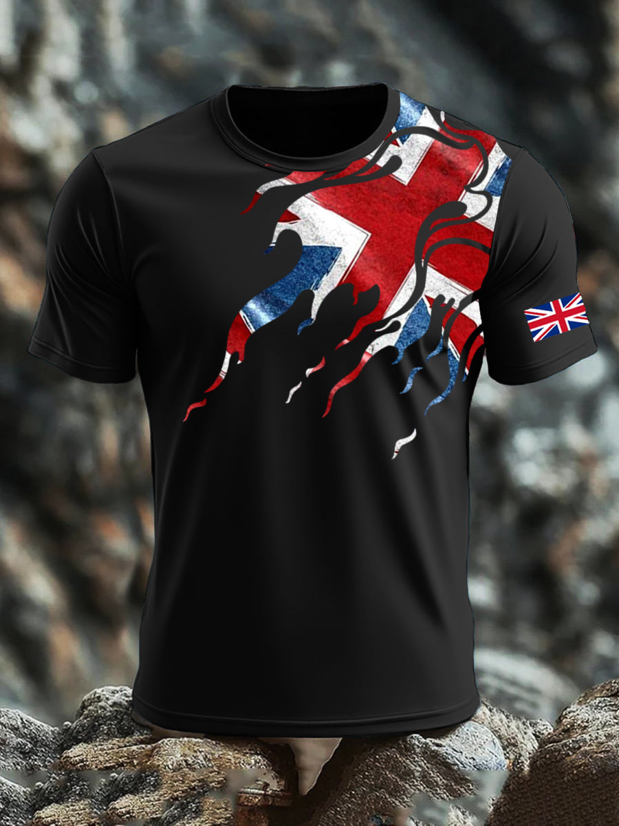 Men's UK Flag Printed T-shirt vetvanguards
