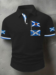 Men's Scotland Flag Proud The Brave Printed Casual Short Sleeve Top vetvanguards