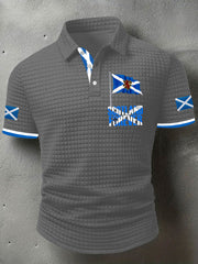 Men's Scotland Flag Proud The Brave Printed Casual Short Sleeve Top vetvanguards