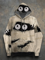 Women's Funny  Halloween Mummy Pattern Long Sleeve Hoodie vetvanguards