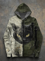 Women's Halloween Cat Long Sleeve Hoodie vetvanguards