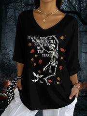 Women's Halloween Half-Sleeve T-Shirt vetvanguards