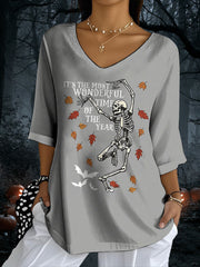 Women's Halloween Half-Sleeve T-Shirt vetvanguards