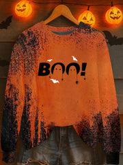 Women's Halloween Print Sweatshirt vetvanguards