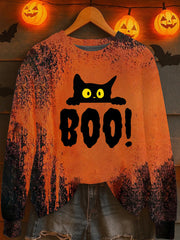 Women's Halloween Print Sweatshirt vetvanguards