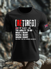 Men's British Veteran imitation cotton short-sleeved T-shirt vetvanguards