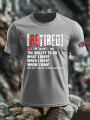 Men's British Veteran imitation cotton short-sleeved T-shirt vetvanguards