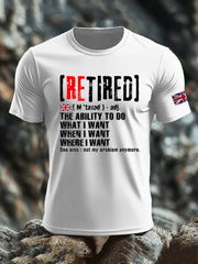 Men's British Veteran imitation cotton short-sleeved T-shirt vetvanguards