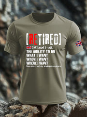 Men's British Veteran imitation cotton short-sleeved T-shirt vetvanguards