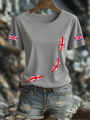 Women's UK Flag Printed T-shirt vetvanguards
