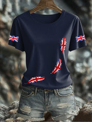 Women's UK Flag Printed T-shirt vetvanguards