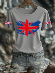 Women's UK Flag Printed T-shirt vetvanguards