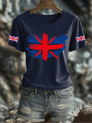 Women's UK Flag Printed T-shirt vetvanguards