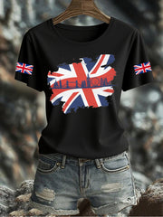 Women's UK Flag Printed T-shirt vetvanguards