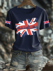 Women's UK Flag Printed T-shirt vetvanguards