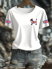 Women's UK Flag Printed T-shirt vetvanguards