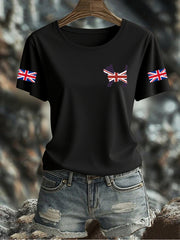 Women's UK Flag Printed T-shirt vetvanguards