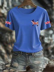 Women's UK Flag Printed T-shirt vetvanguards