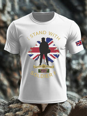 Men's British Veteran imitation cotton short-sleeved T-shirt vetvanguards
