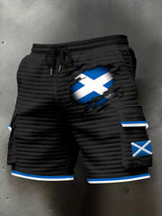 Men's Scotland Flag Proud The Brave Printed Shorts vetvanguards