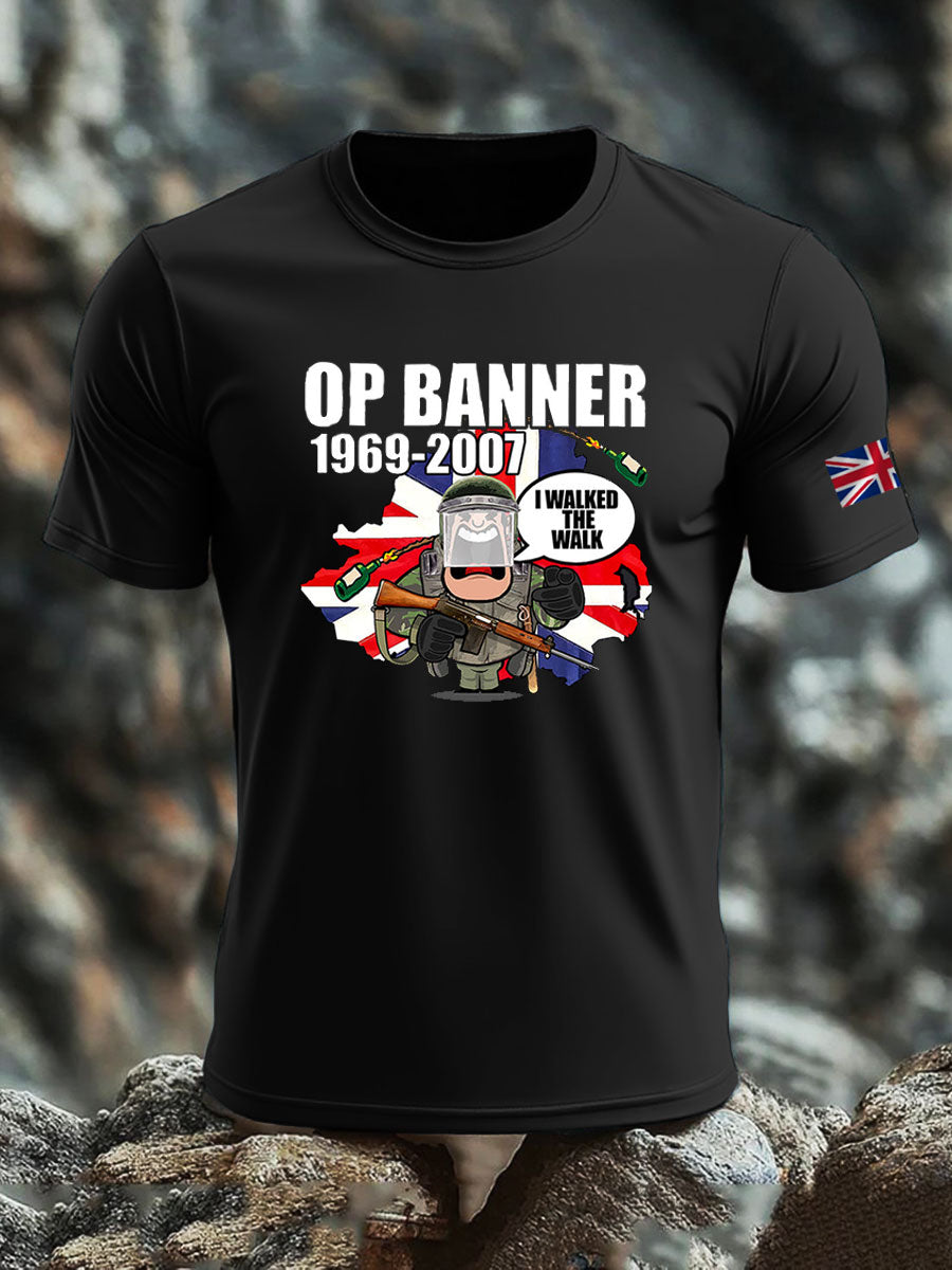 Men's British Veteran imitation cotton short-sleeved T-shirt vetvanguards