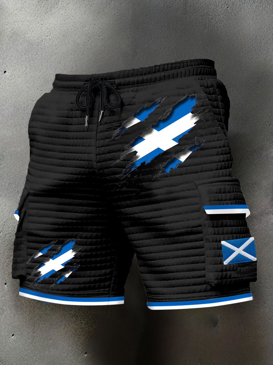 Men's Scotland Flag Proud The Brave Printed Shorts vetvanguards
