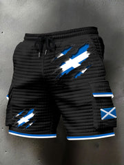 Men's Scotland Flag Proud The Brave Printed Shorts vetvanguards