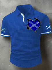 Men's Scotland Flag Proud The Brave Printed Casual Short Sleeve Top vetvanguards