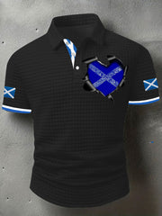 Men's Scotland Flag Proud The Brave Printed Casual Short Sleeve Top vetvanguards