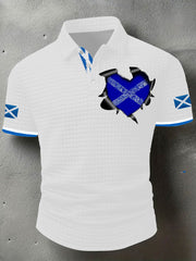 Men's Scotland Flag Proud The Brave Printed Casual Short Sleeve Top vetvanguards