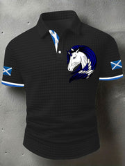 Men's Scotland Flag Proud The Brave Printed Casual Short Sleeve Top vetvanguards