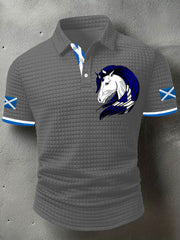 Men's Scotland Flag Proud The Brave Printed Casual Short Sleeve Top vetvanguards