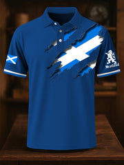 Men's Scotland Flag Proud The Brave Printed Casual Short Sleeve Top vetvanguards