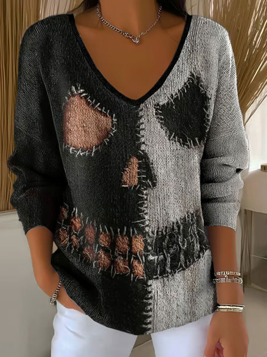 Women's Halloween Print Casual Top vetvanguards